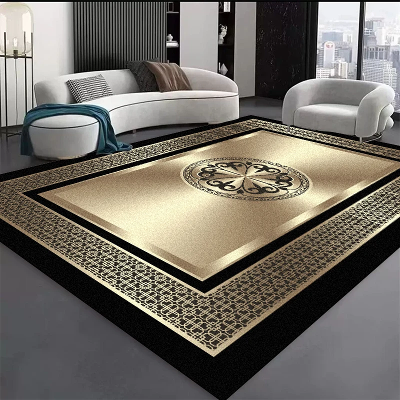 

Ковры в скандинавском стиле с золотой геометрией