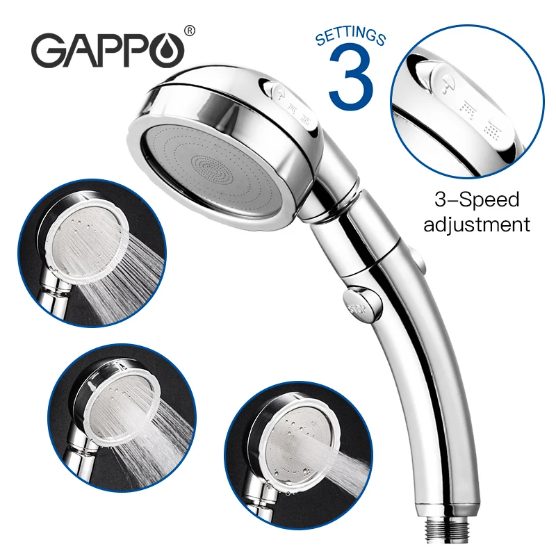

Лейка для душа GAPPO, пластиковый распылитель высокого давления, 3 функции, аксессуары для ванной комнаты