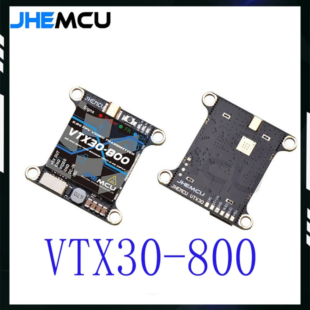 JHEMCU VTX30-800 5 8G 40CH PitMode 25 МВт 100 200 400 800 Регулируемый VTX 2-6S 30X30 мм для RC FPV Racing Freestyle Drone