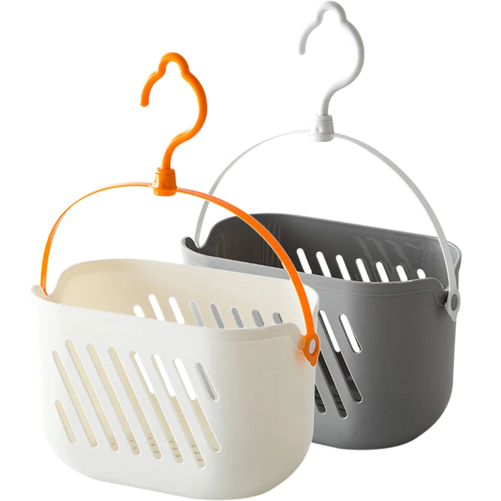 

2Pcs Wall Hanging Basket Hanging Bathroom Wall Basket Drainage Storage Basket