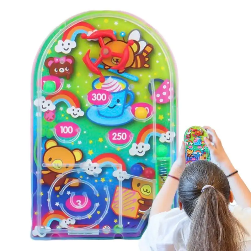 

Small Pinball Game For Kids Portable Pinball Maze Toy Beads Ejection Fun Games For Home Crafts Birthday Party Supplies Ideal