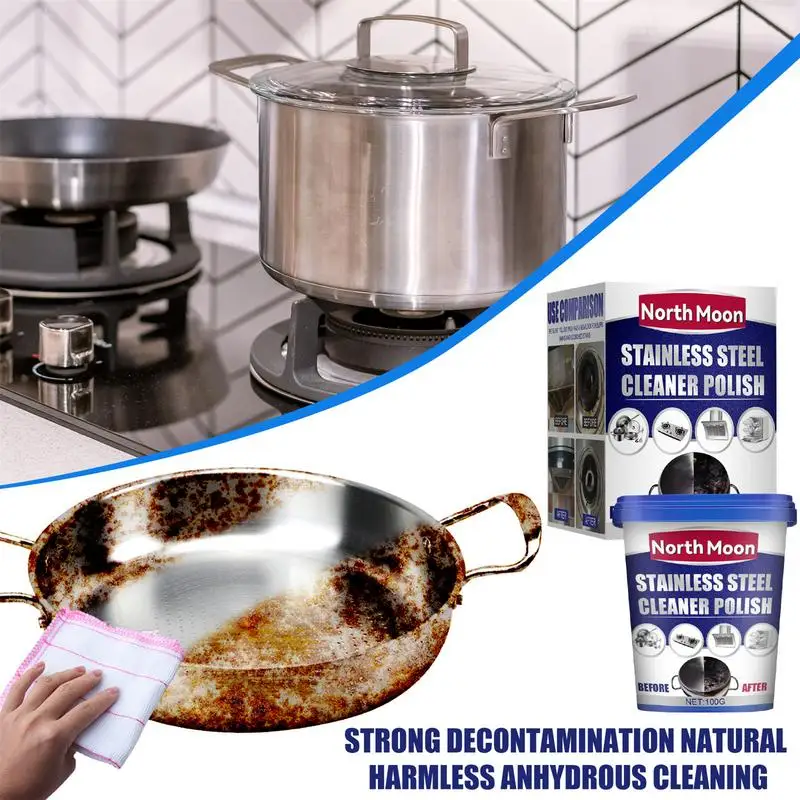 

Best Stainless Steel Cleaner Metal Polish Paste For Scratches Remover Polishing Cream For Aluminum Chrome Household Supplies