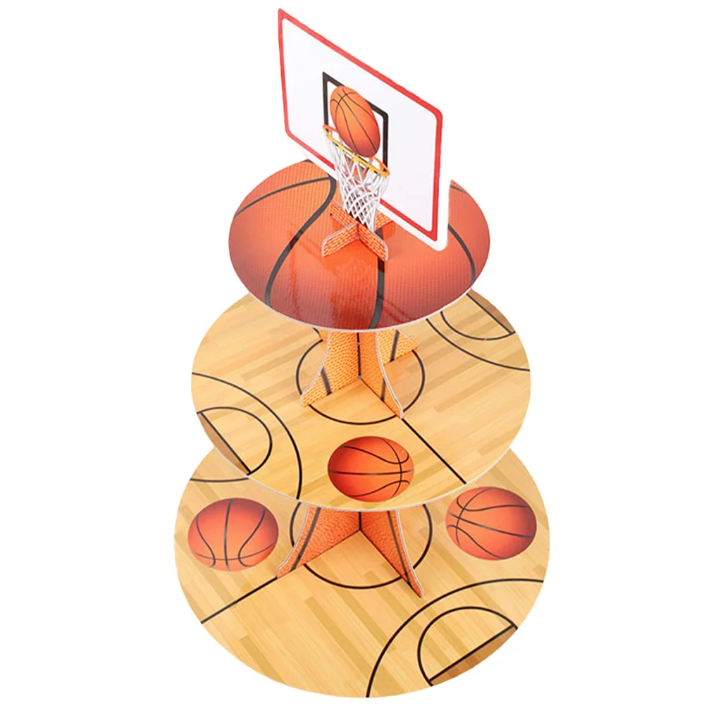 

Cupcake Stand Basketball Cake Tiered Party Tower Decoration Holder Favor Tray Birthday Decorations Favors