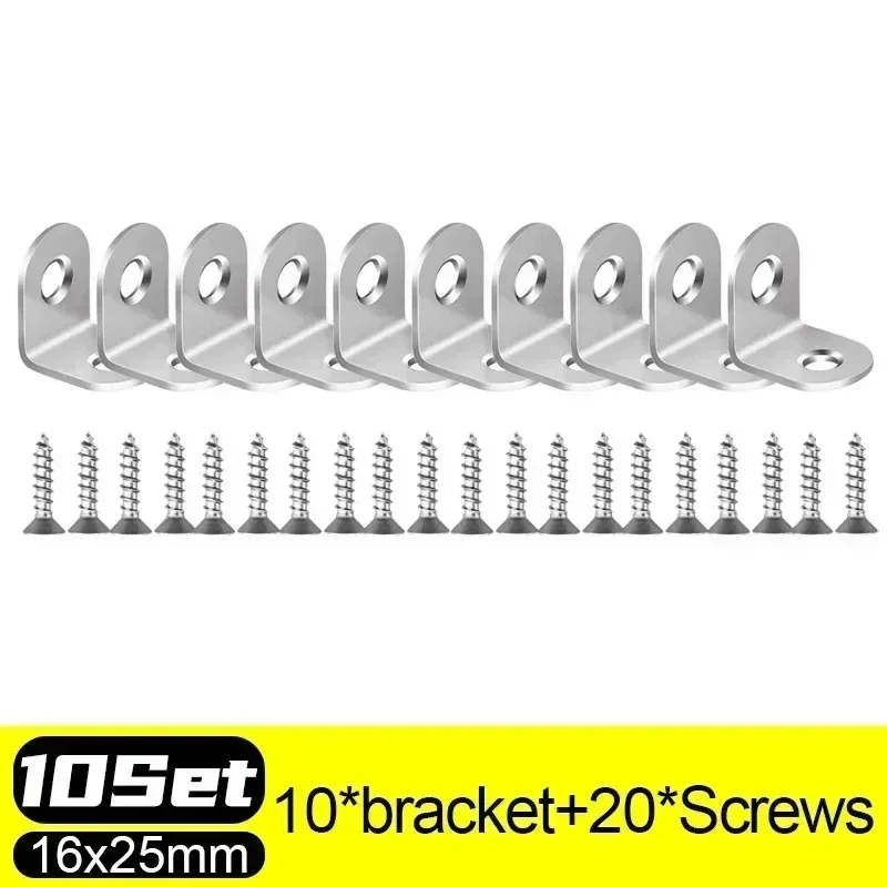 

Кронштейн из нержавеющей стали, L-образные угловые кронштейны, 90-градусные прямоугольные соединители для опор двери мебельного шкафа