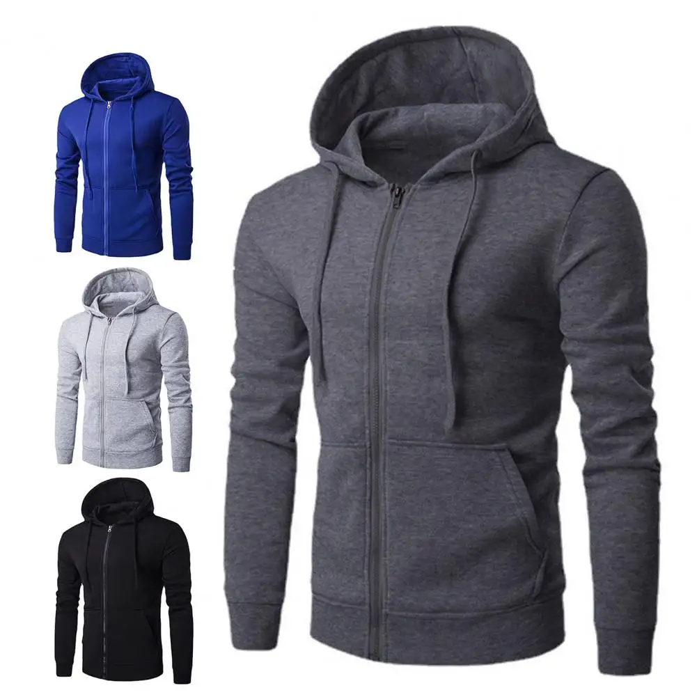 

All-matched Popular Zipper Closure Jacket Sweatshirt Soft Men Jacket Slim Fit Outerwear