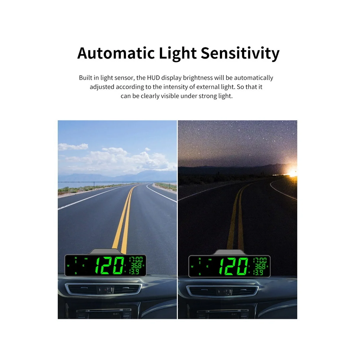 

Универсальный цифровой спидометр HUD GPS с общим пробегом
