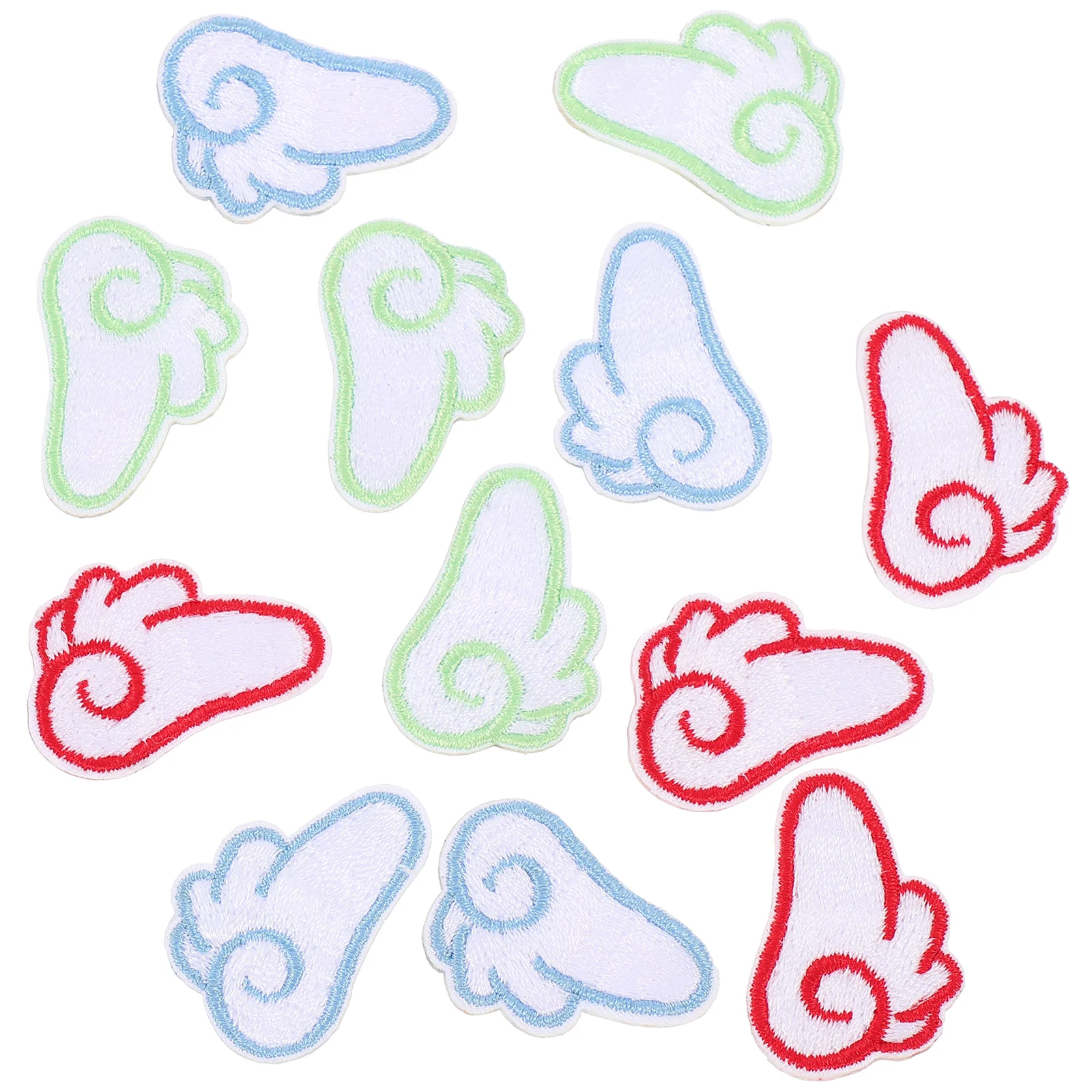 

6 Pairs Label Stickers Embroidery Stickers Adhesive Embroidery Patch Sew Patches Embroidered Wing Patch