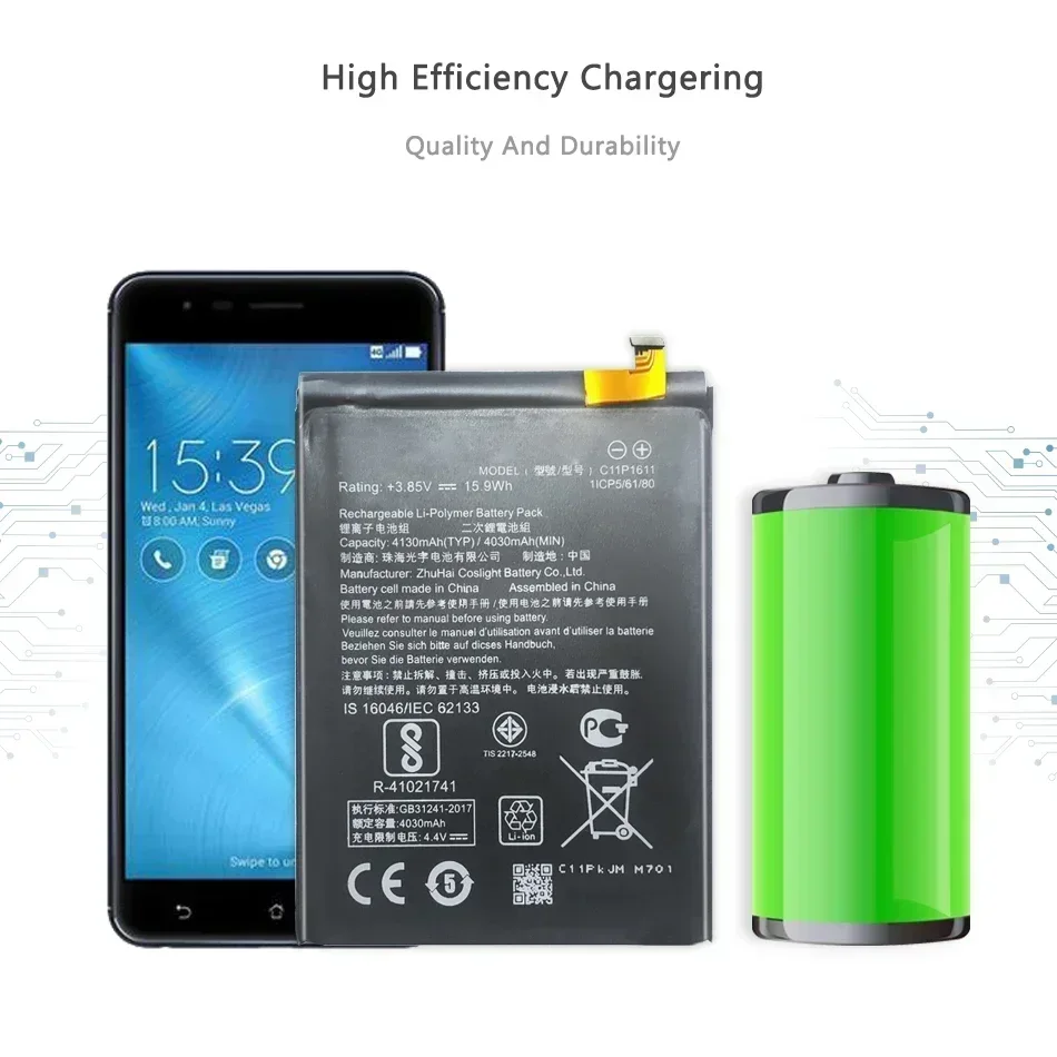 Аккумуляторы для мобильных телефонов ASUS Zenfone 3 Z3 Max Zenfone3 Z3Max ZC520TL X008DB X008 X008D Z01B C11P1611