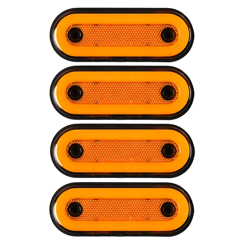 

Габаритные огни для прицепа, 4 шт., 12 В, 24 В, фонари для грузовиков, боковые габаритные огни для трейлеров, автобусов, прицепов, фургонов, боковые огни, красный, белый, янтарный