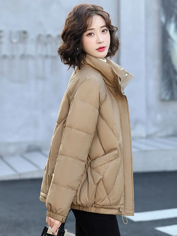 Женская короткая парка на молнии с хлопковой подкладкой