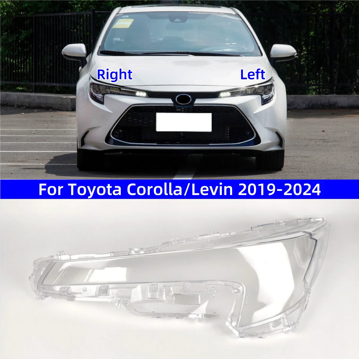 

Для Toyota Corolla/Levin 2019 2020 2021 2022 2023 2024, запасные части для салона автомобиля, фары, лампа, стекло, прозрачный корпус