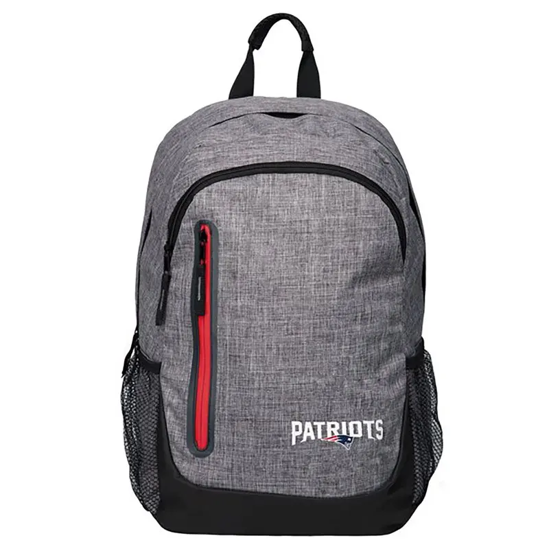 

NFL Heather Grey Bold Color Backpack - New England Patriots - Officially Licensed, Forever Collectibles