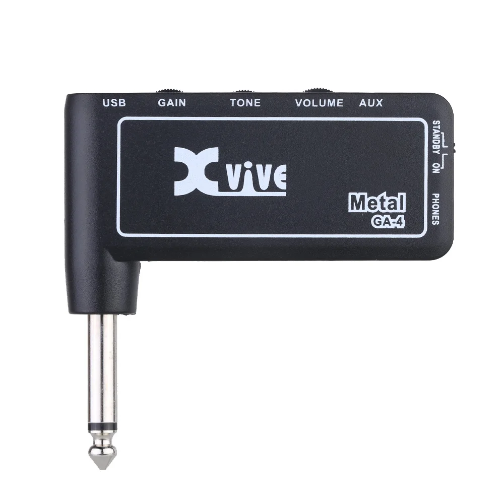 

Xvive Guitar Plug Amp Amplifier Mini Rechargeable Electric Guitar Plug Headphone GA-3 Classic Rock / GA-4 Metal / GA-5 Delay