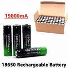 1-10 шт., новый литий-ионный аккумулятор 18650, 3,7 В, 19800 мАч