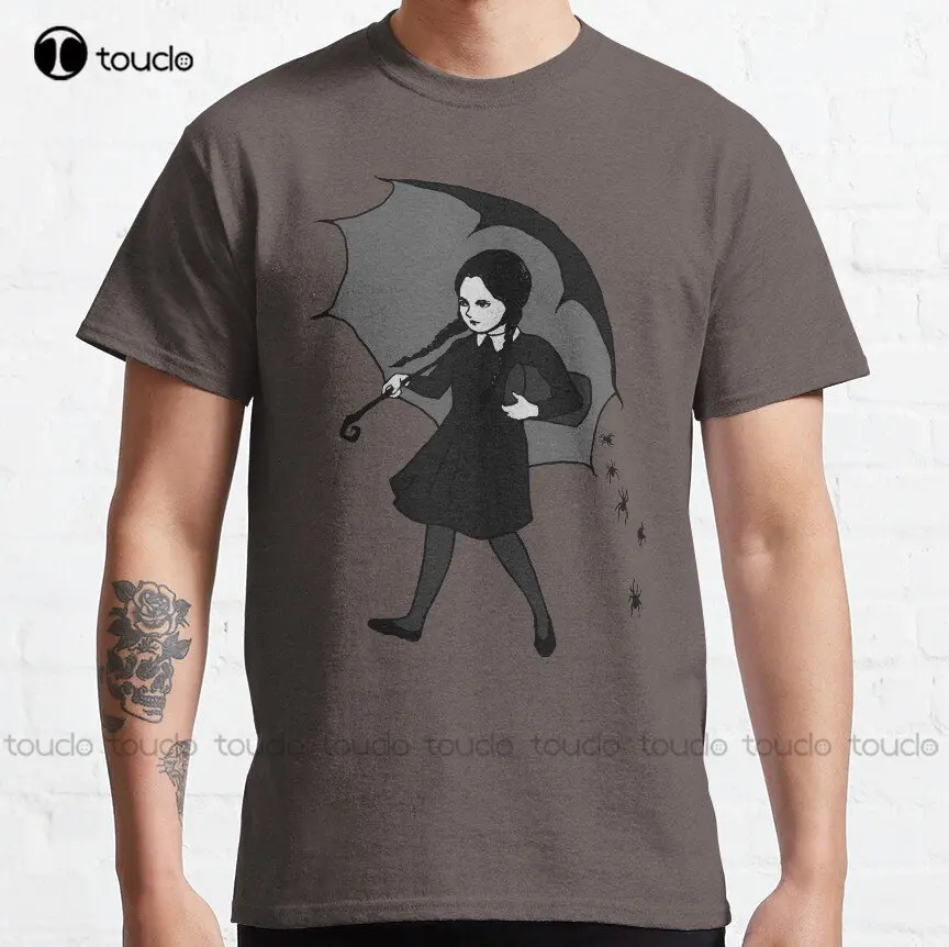 

Scary Girl Classic Wednesday T-Shirt Shirt Printing Custom Aldult Teen Unisex Digital Printing Tee Shirts Creative Funny Tee