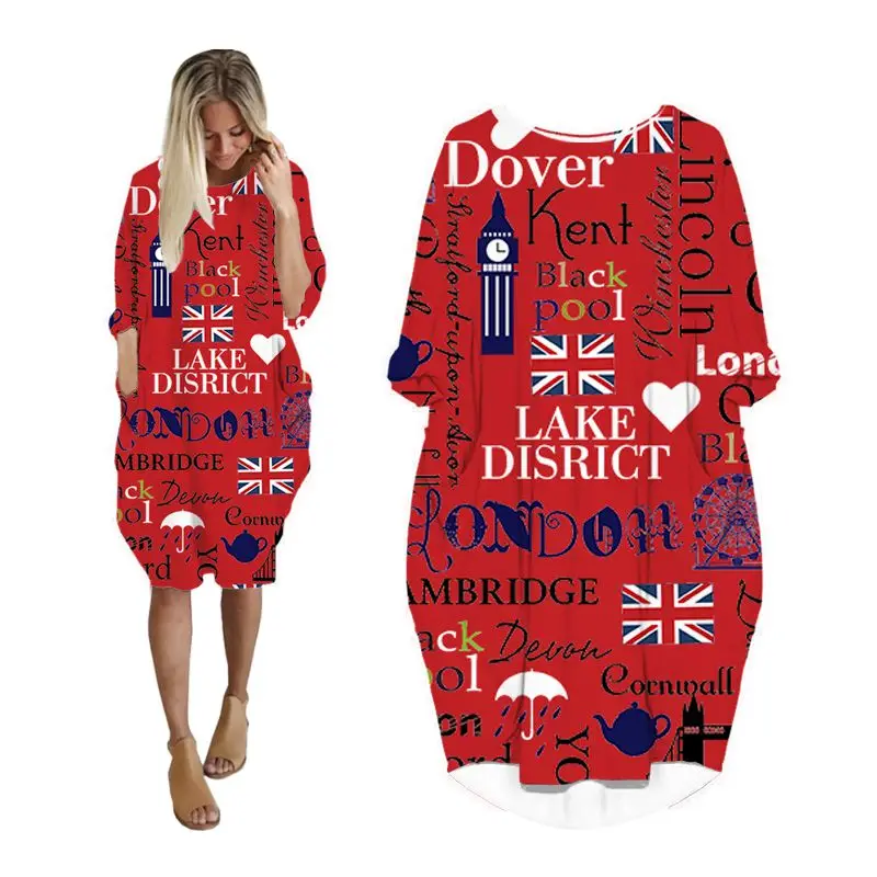 

Женская винтажная рубашка-миди с длинным рукавом и 3D-принтом