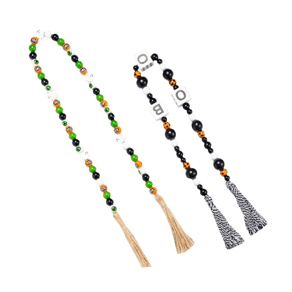 

2pcs Wooden Beads Garland Beads Garland Wooden Loose Beads Garlands for Jewelry Making DIY Craft Supplies ( Mixed Color )