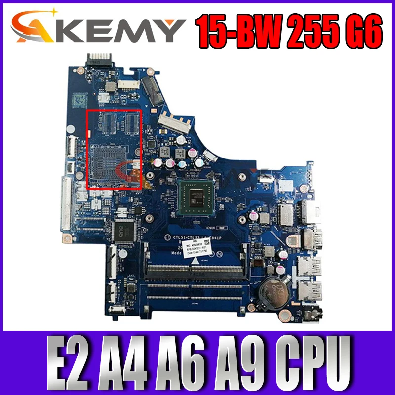 Материнская плата DDR4 для ноутбука HP 15-BW 255 G6 924720-601 924724-001 материнская с процессором