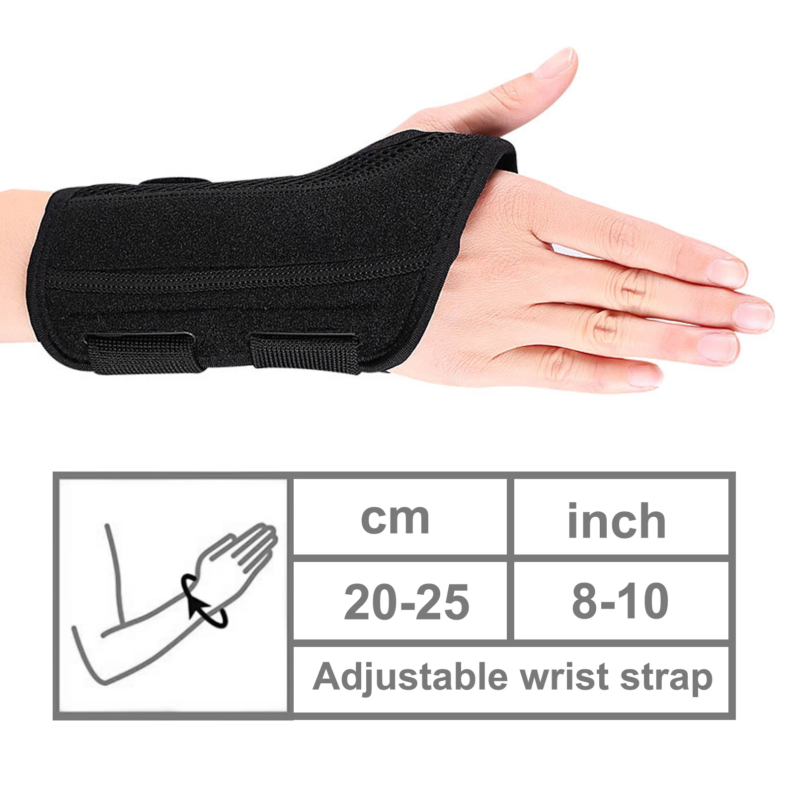 

Фиксатор на запястье, спортивный стабилизатор артрита, регулируемый ремешок, левый и правый, для фитнеса, ночного сна