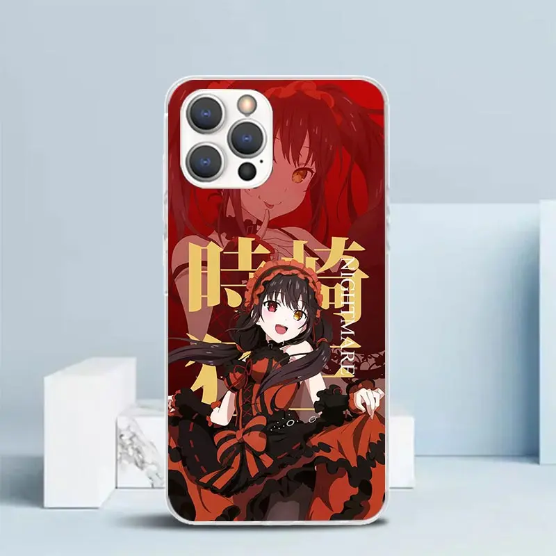 Фото Чехол для iPhone Date A Live Токисаки Куруми с мягким покрытием для моделей 16, 17 Air, 15, 14 Pro Max, 16E, 17E, 13 Mini, 12, 11, 7, SE с принтом №2