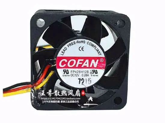 3-проводной Вентилятор охлаждения сервера COFAN FD428H12B DC 12 В 0.28A 40x40x28 мм