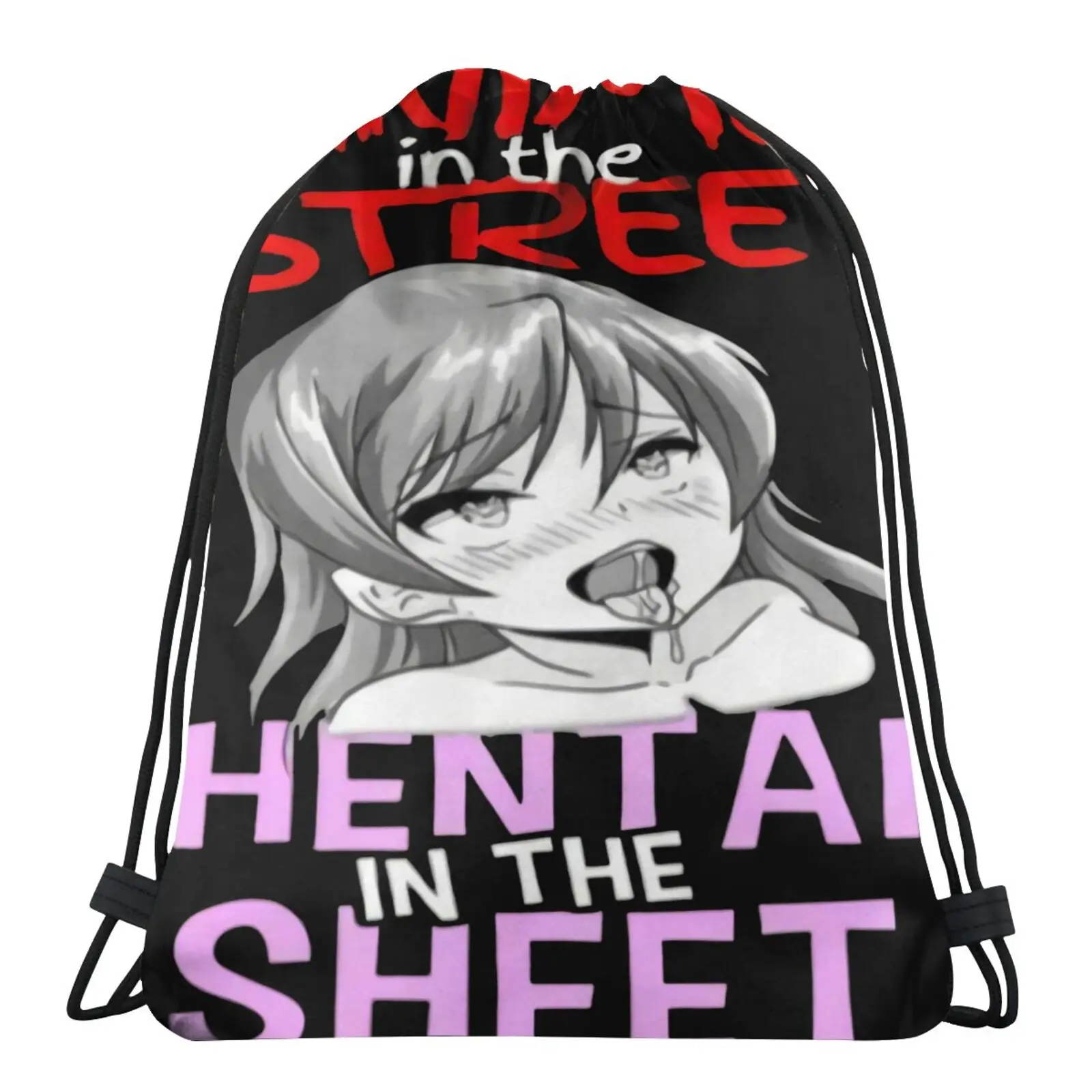 

Fanstreet Hentai Int-Shirtahegao увлекательные сумки для мужчин и женщин, сумка для девочек, Женская Рождественская сумка, сумки на шнурках, женская и мужс...