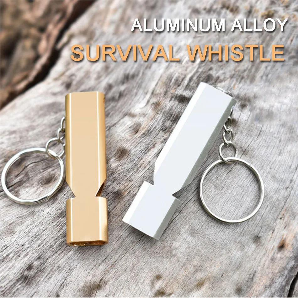 

Survival Whistle Kit Dual-Tube High Frequency Safety Whistles For Outdoor Hiking Camping Equipment Emergency Keychain Multi Tool