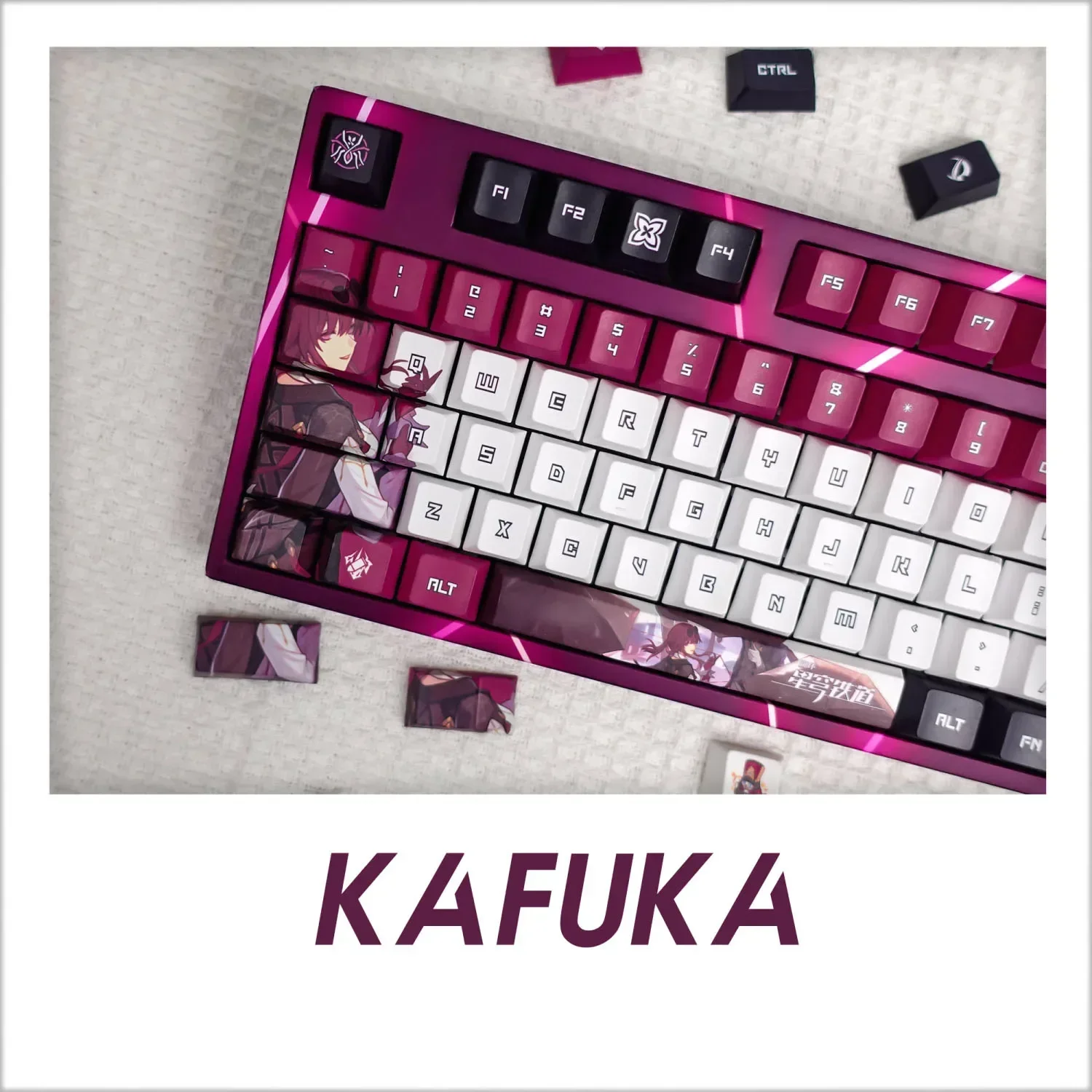 Honkai: Star Rail Kafka 120 Колпачки для клавиш PBT механической игры с клавиатурой Настройка