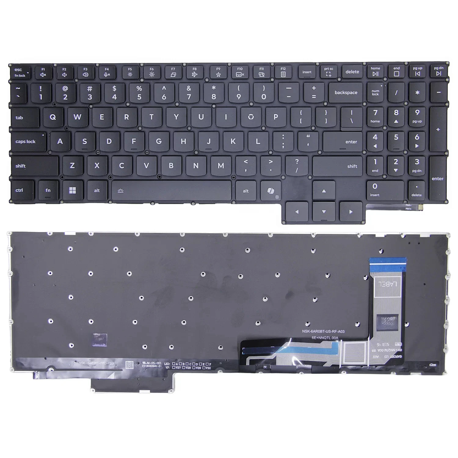 Фото Клавиатура для Lenovo Savior R720 Y7000 R7000 Y520-15 Y530 Y540 Y545 Y7000P R7000P 2025 с поддержкой AI №1