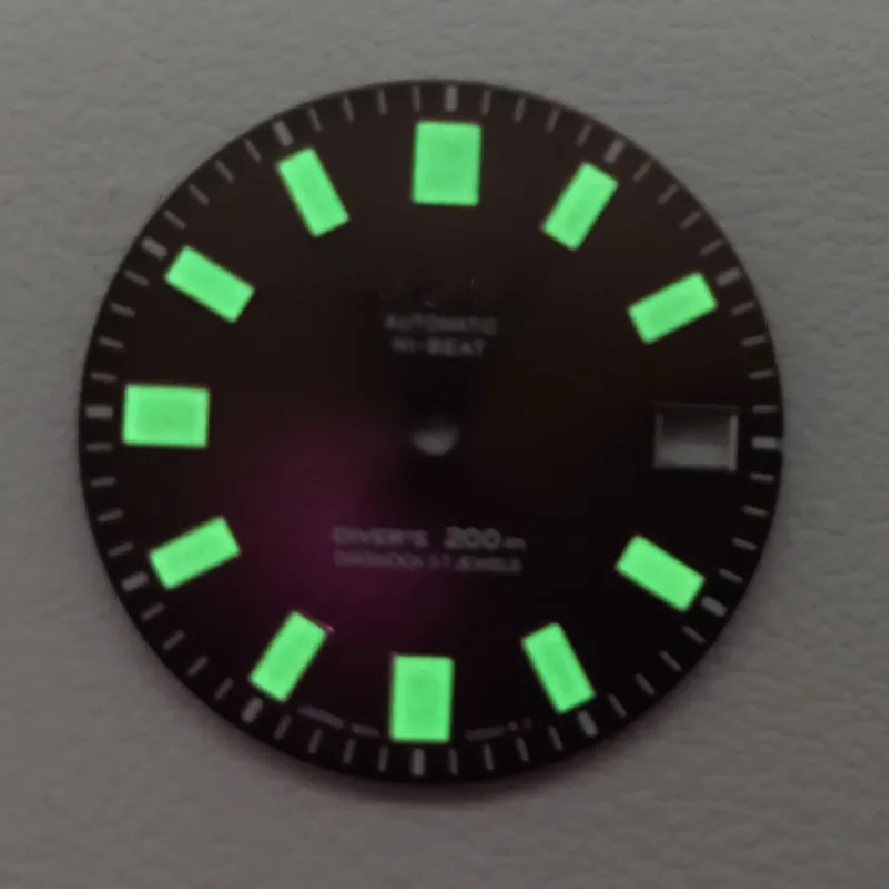 62MAS dial coffee blue vintage orange nails C3 green luminous for SKX007 turtle diving watch MOD accessories NH35/36 movement