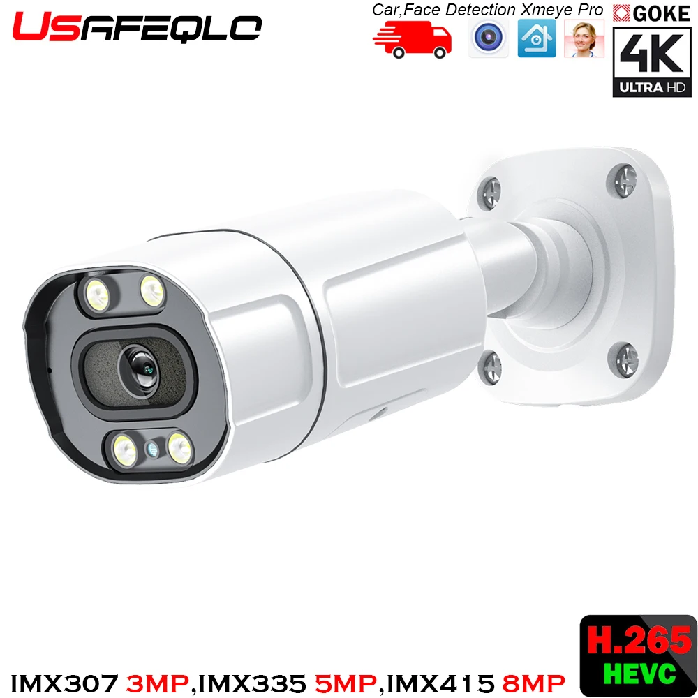 

4K 8MP IMX415 POE IP-камера Металлический двойной свет Встроенный микрофон SPK Полноцветный ИК-детектор движения для помещений и улицы Xmeye Pro APP