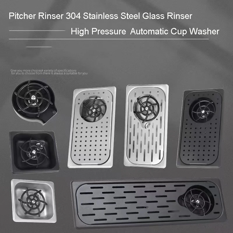 

304 Glass Sink Cup Rinser Cleaner Glass Coffee Milk Kitchen Accessories Glass Steel For Stainless Tea Rinser Washer Cup Rinser