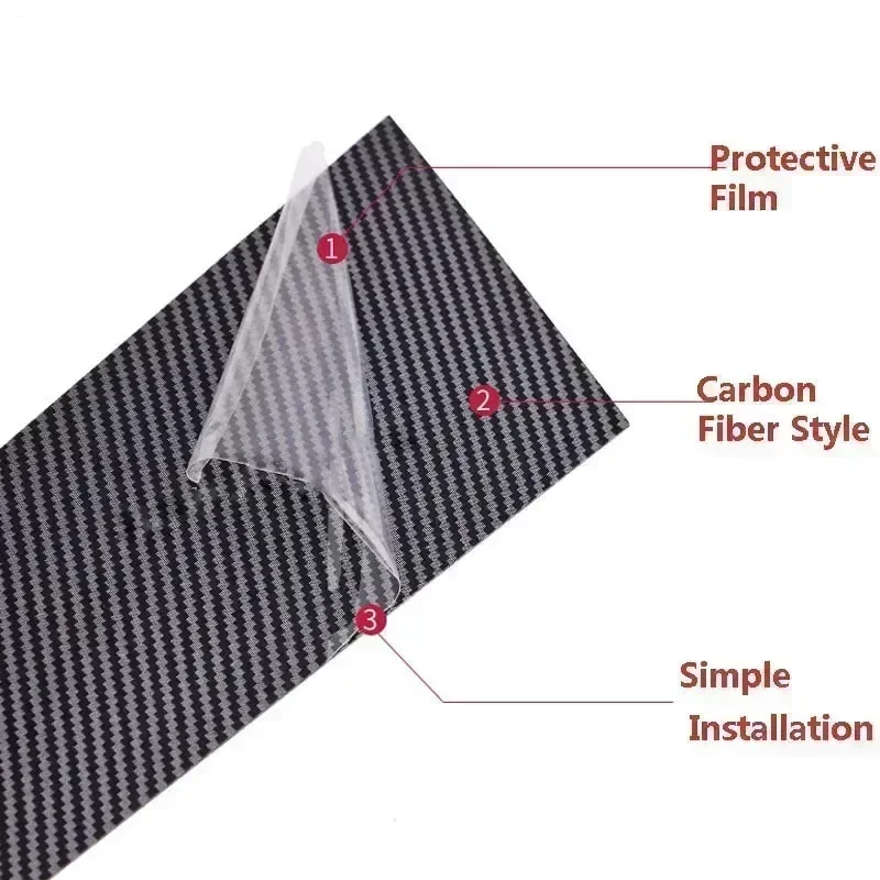 6 шт. для Toyota Camry XV30 / Daihatsu Altis 2002-2006 черные автомобильные столбы из углеродного