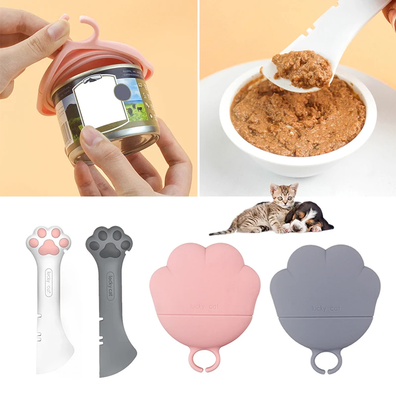 

Multifunction Pet Canned Spoon Jar Opener Puppy Feeding Mixing Wet Dry Scoop Cat Dog Accessories Feeder Shovel Pets Tableware