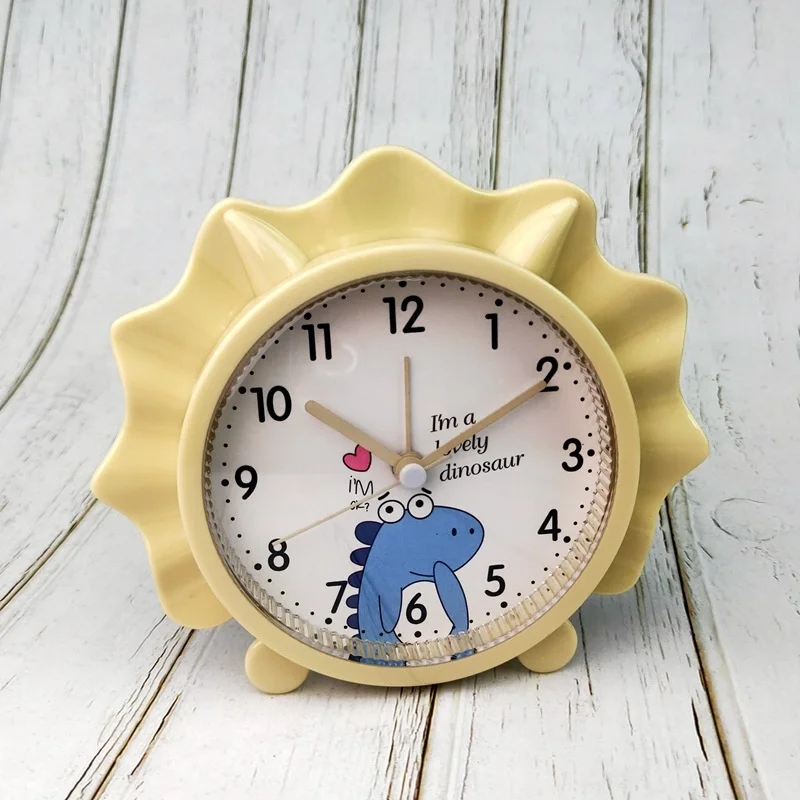 

Cute Mini Metal Round Alarm Clock Desk Table Electronic Digital Clock Bedroom Living Room Alarm Clock Creative Home Decoration