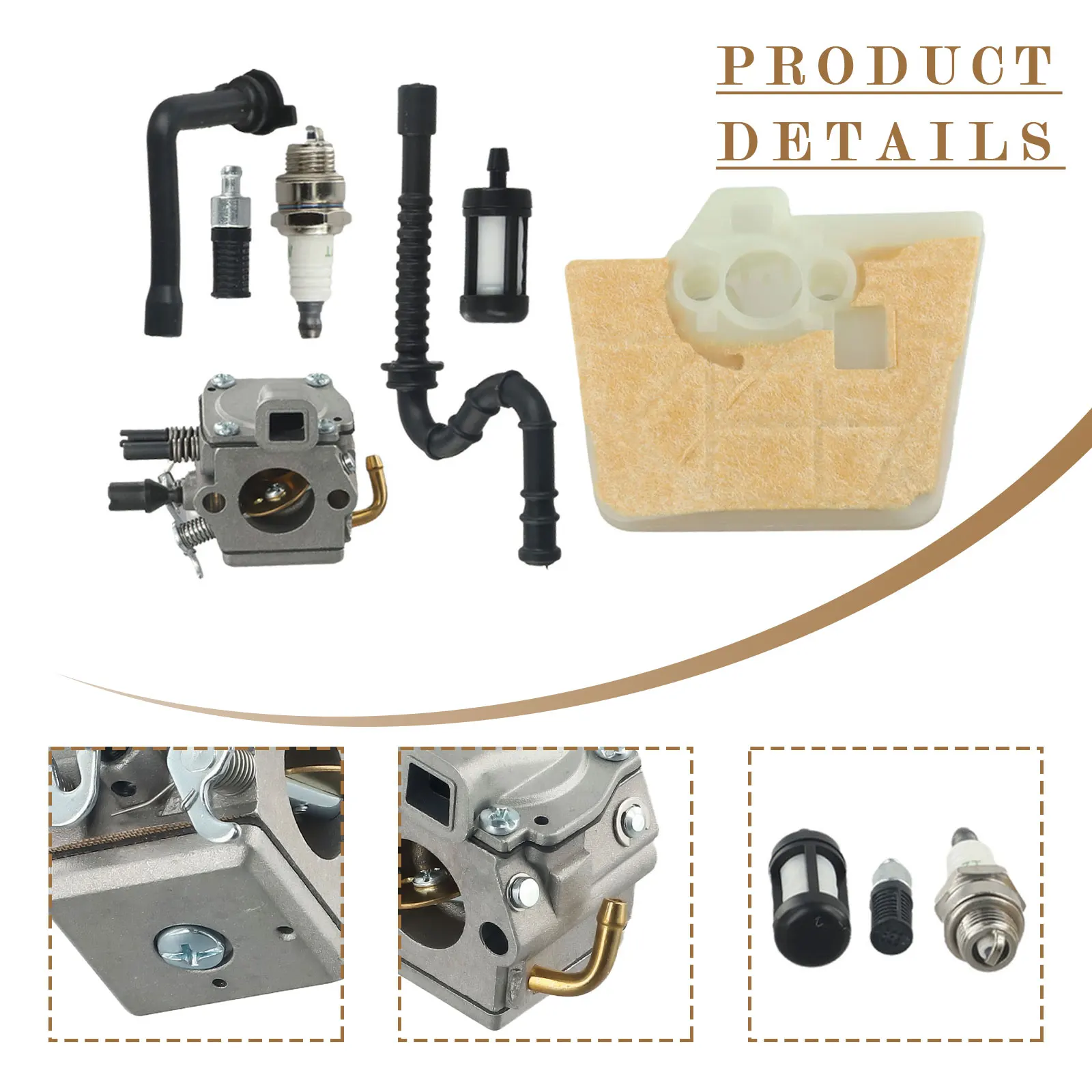 Карбюратор + воздушный фильтр штепсельная вилка комплект топливной линии для Stihl