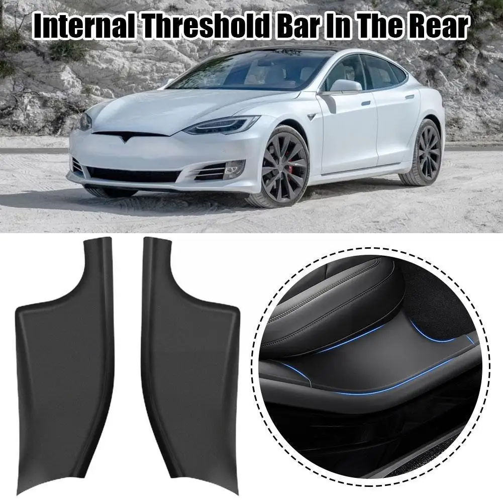 

for Tesla Model Y Rear Row Built-in Threshold Bar Protection Carbon Fiber Stripe Welcome Pedal for Model Y 2021-2023 Acces M0Z9