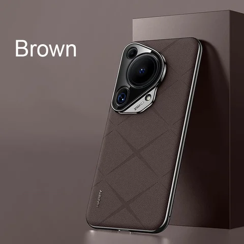 Чехол для Huawei Pura 70 Ultra, чехол для 70 Pro Plus, оригинальный Простой кожаный чехол с рисунком + нескользящий ультратонкий защитный чехол из поликарбоната