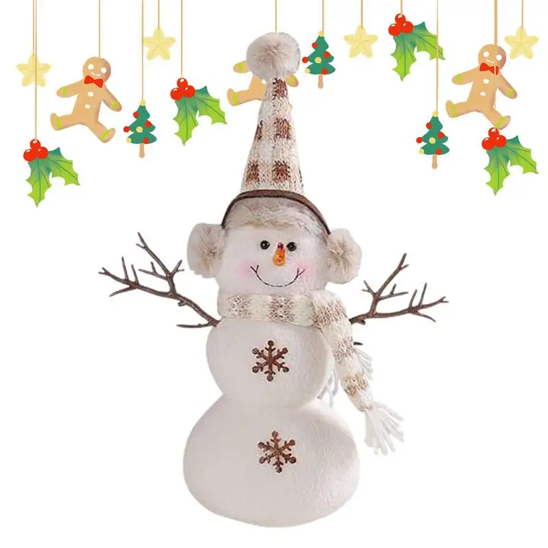 

Мягкая игрушка Санта-Клаус, снеговик, мягкая анимационная кукла, удобный и нежный снеговик, рождественские украшения, товары для дома, парки