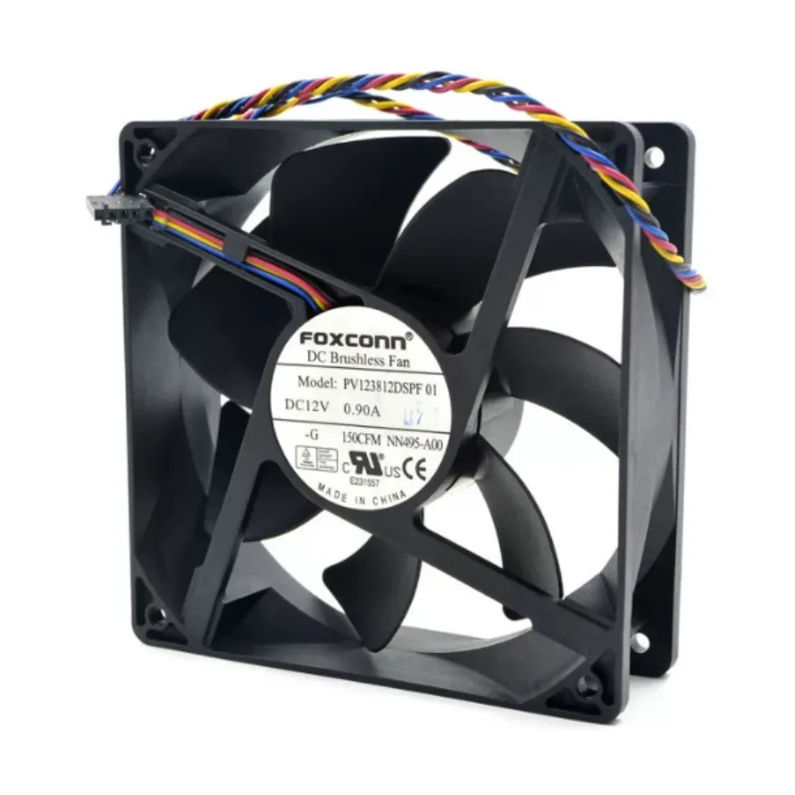 Вентилятор охлаждения Foxconn PV123812DSPF01 12038 12 см 12В 0.90А 4-проводной PMW с мощным обдувом (art.: 3920dadbbc498) - 3920dadbbc498