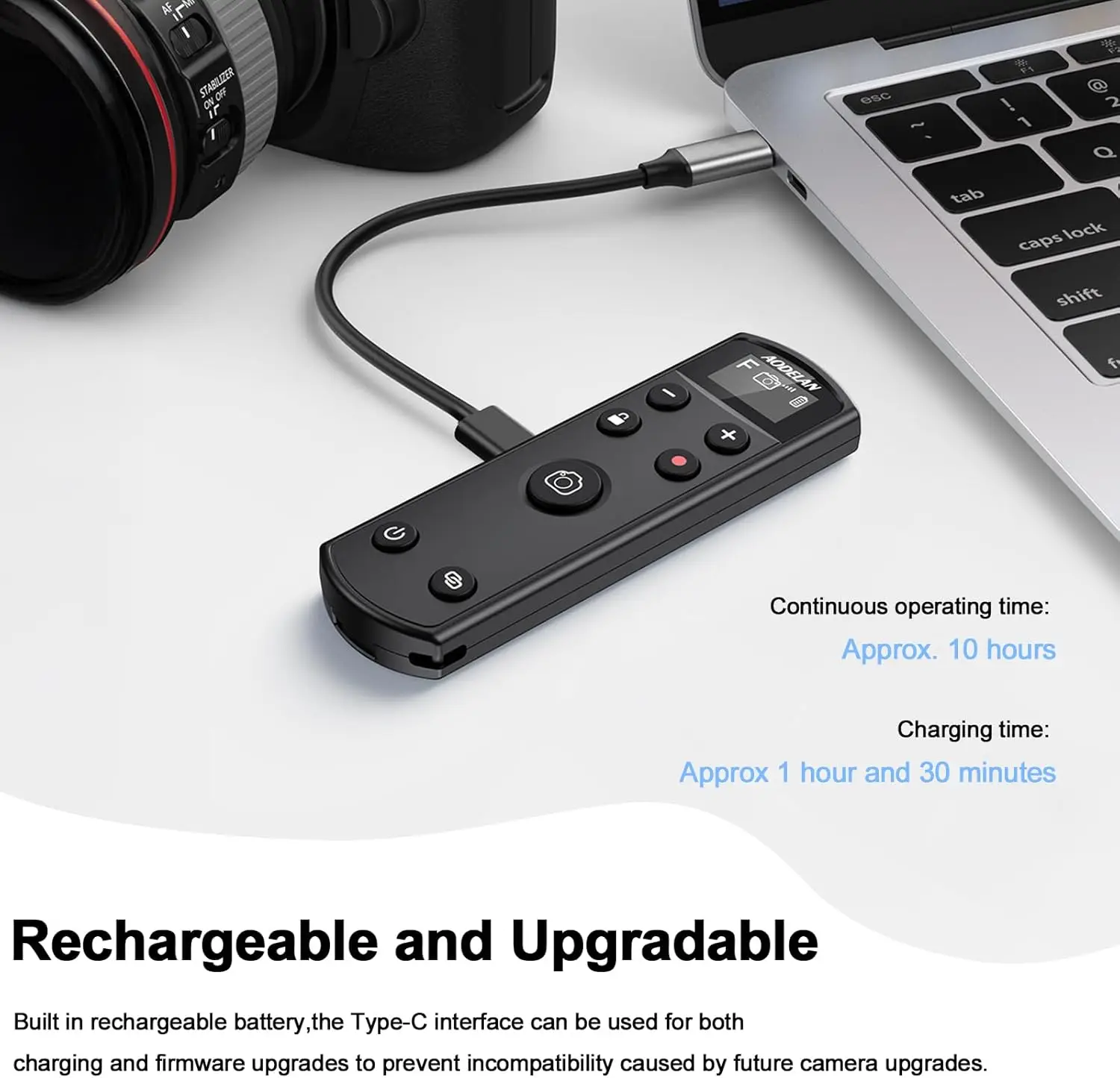 Фото AODELAN беспроводной Bluetooth пульт дистанционного управления для Fujifilm Fuji X-M5 XT50 X100VI X-S20 X-T5 X-T4 X-T3 X-T30II X-T30 X-S10 X-H2S X-H2 №4