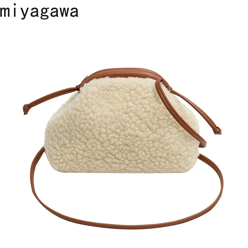 Миягава осень-зима новая Универсальная маленькая сумка из овечьей шерсти