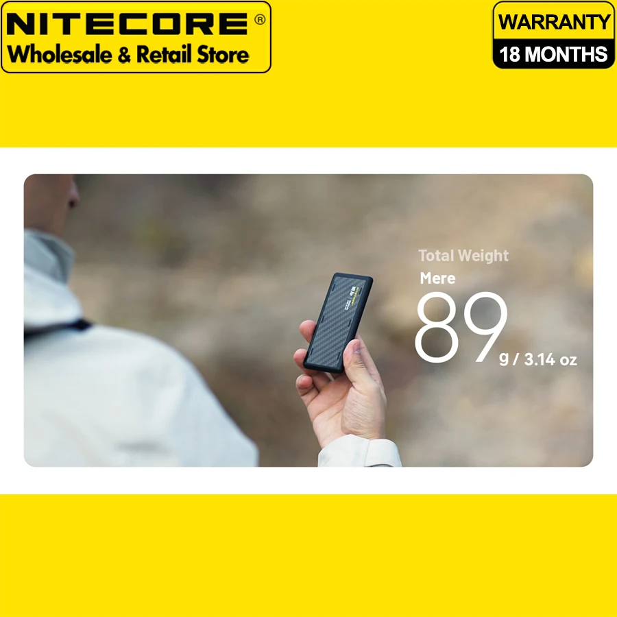 Фото Мобильное зарядное устройство NITECORE NB Air 5000 мАч Водонепроницаемый Power Bank Энергетическая панель класса Competition №2