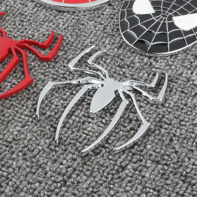 

3D Metal Spider Shape Emblem Decoration Car Stickers Universal Decal Motorbikes Styling Body Patch Adornment Refit Accessories