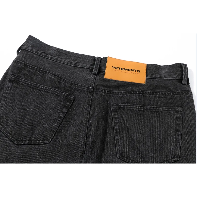 Y2K Men's Jeans European and American VETEMENTS Printing Straight Loose Large Size Men's and Women's Jeans Hot Sale 2023