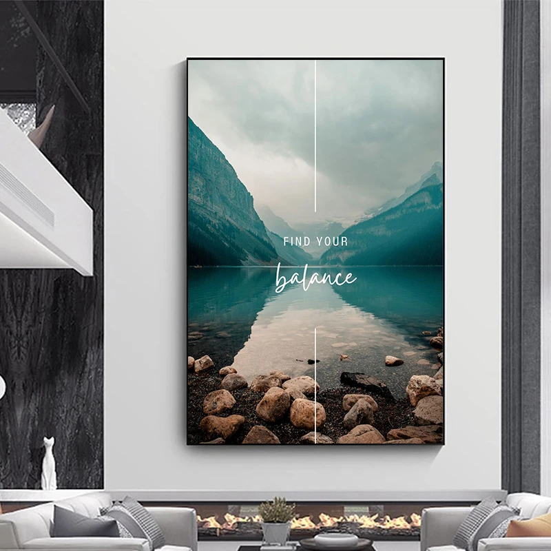 

Abstract Motivation Nature Poster Canvas Painting Poster and Prints Poster Wall Art Picture for Living Room Cuadros Home Deocr