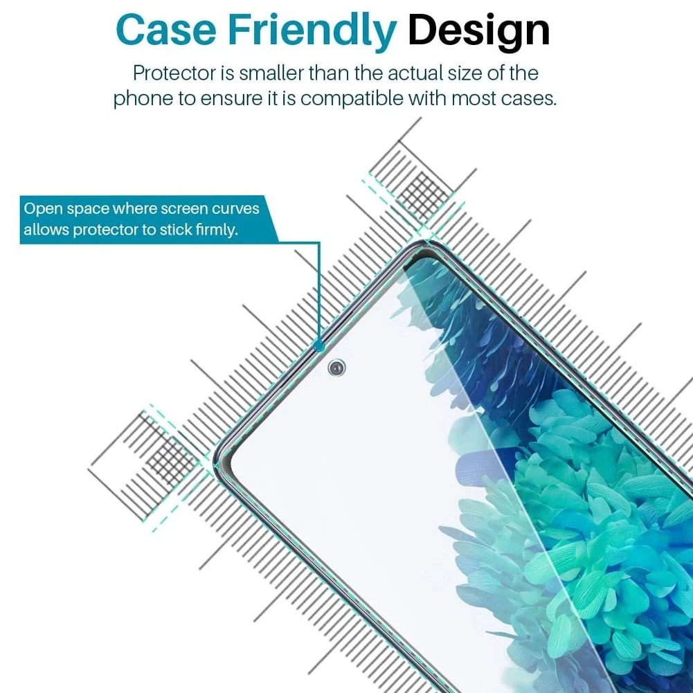 4Pcs Tempered Glass For Samsung Galaxy A54 A34 A14 S21FE 5G Screen Protector For Samsung A53 A52 A24 A52S A73 A33 S20FE 5G Glass