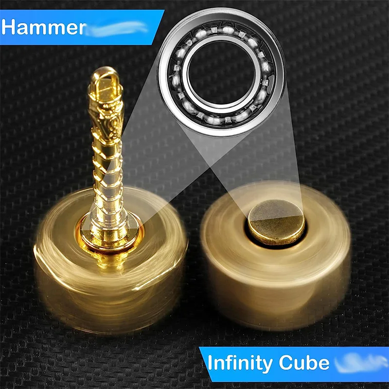 Cool Hammer Fidget Spinners Metal Toy For Kids Adults Fidgeting Hand Finger Chain Sensory Desk Toys Small Fidget Gadget Toys Set enlarge