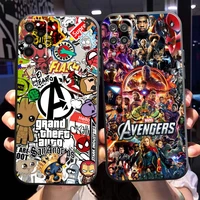 marvel comics logo phone case for samsung galaxy a02 a11 a12 a20 a21 a21s a22 a31 a32 a51 a52 a70 a71 a72 5g black