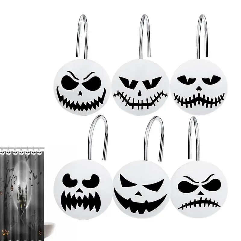 

Хэллоуин, занавески для душа, крючки, металлические Занавески Из искусственной смолы, занавески для душа, занавески с крючками, набор крючко...